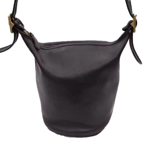 Vintage Coach Helen Berg's Legacy Black Leather Bucket Purse 9953 - Picture 2 of 11